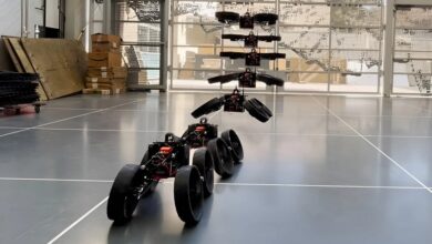 Real-life transformer: Drone morphs mid-air
